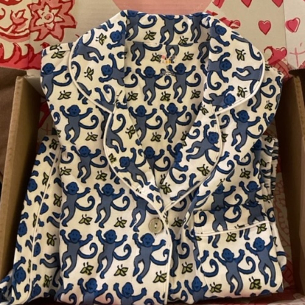 Blue Monkey Roller Rabbit Pajamas